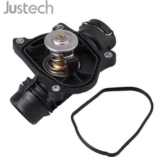 Justech New Thermostat + Housing 11517805811 11517789014 For BMW E46 E90-93 E60 E61 E63 E64 X3 X5 X6
