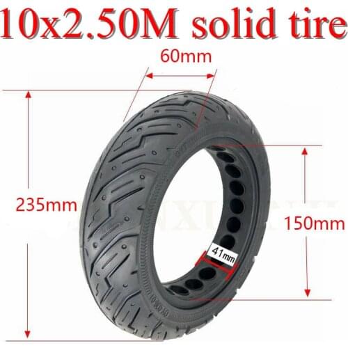 10 x 2.5m Solid Tire High Intensity Rubber Tire With Honeycomb Hole Replacement for Xiaomi Ninebot Max G30 Electric Scooter