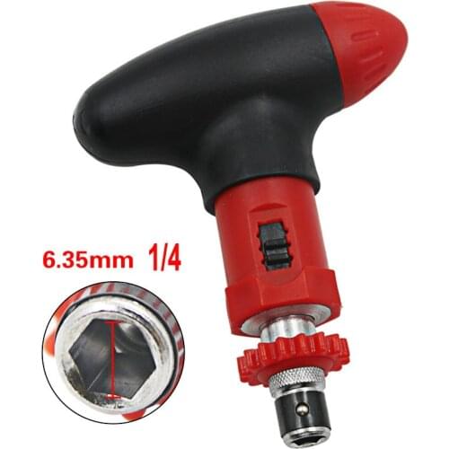 High Quality Manual T-type Ratchet Screwdriver Quick Bolt Driver Batch 1/4 inch 6.35mm Can Rotate Forward Reverse