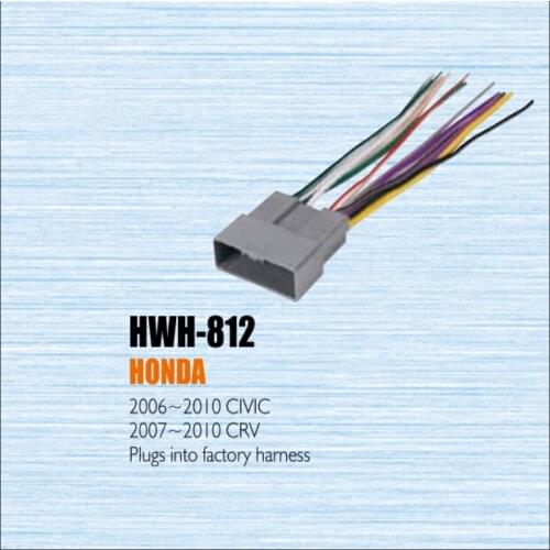 Plugs Into Factory Harness For Honda 2007-2010 Crv - Radio Power Wire Adapter / Aftermarket Stereo Cable / Male DIN To ISO