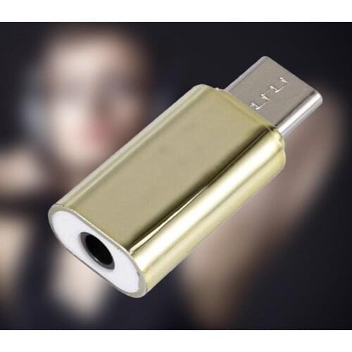 Adapter Portable Plug Play Mini Type C to 3.5mm Headphone Jack Audio Stereo Converter for Huawei
