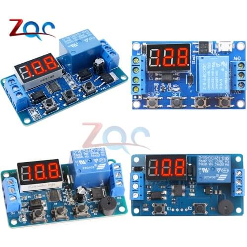DC 5V/12V LED Digital Display Home Automation Delay Relay Trigger Time Circuit Timer Control Cycle Adjustable Switch Module