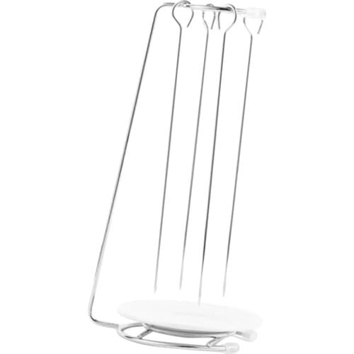 Stainless Steel BBQ Kebob Grill Rack w/ 4 Skewers Picnic New