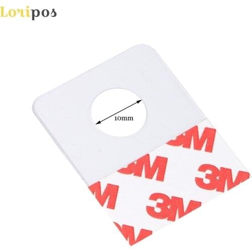 Self-adhesive Merchandising Hang Tabs Round Hole Bulk Box Bag Package Pet Pvc Hangers Peghook, Plastic Display Reinforced Tag