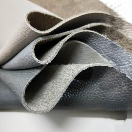 Gray Cowhide Handmade Diy Leather Material Soft Cowhide Leather Fabric Whole Cowhide Cut