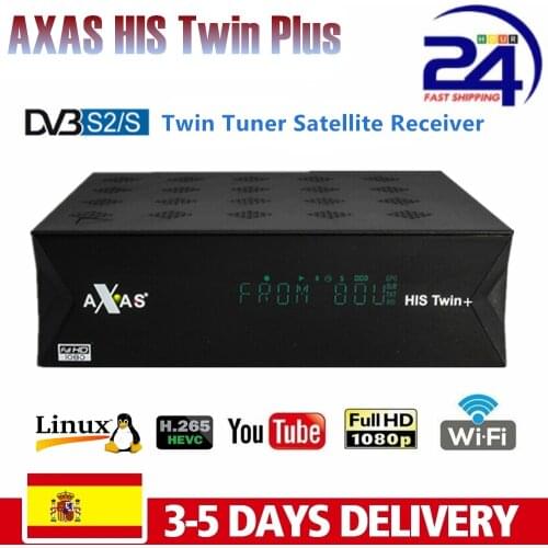 AXAS His Twin Plus DVB-S2/S Satellite TV Receiver 1080P HD Enigma2 Linux OpenATV E2 Satellite Receptor H.265 IPTV ccam TV Box