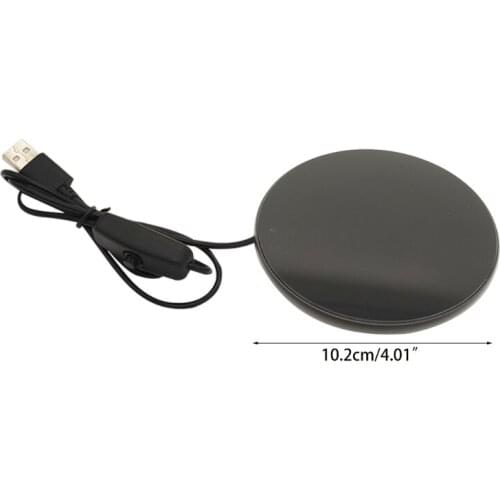 USB Cup Mug Warmer With indicator light and switch, USB Cup Heater USB Coaster Warmer Beverage Heater for Home Office