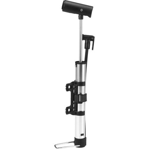 120 PSI Mini Bike Pump Bicycle Pump with Collapsible Handle Foot Pad For Presta and Schrader Valve Manual Changing