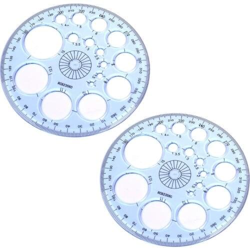XRHYY Pack of 2 360 Degree Protractor and Circle Maker