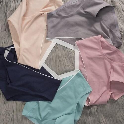 Womens Seamless Panties Solid Color Sexy Intimates Pure Cotton Briefs Mid-Rise Invisible Underwear Ultra-thin Breathable