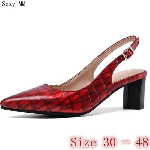 Women Sandals High Heel Shoes Slingback Woman High Heels Ladies Pumps Small Plus Size 30 31 32 33 -40 41 42 43 44 45 46 47 48
