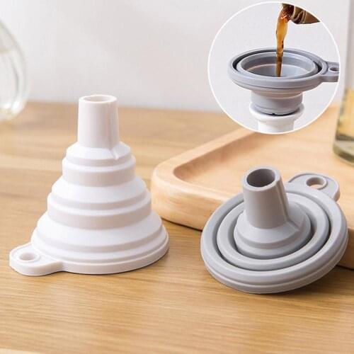 1PC Food-Grade Folding Silicone Funnel DIY Household Liquid Dispensing Mini Funnel Kitchen Accessories Tool