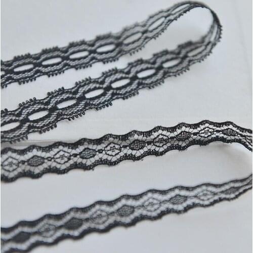 10 Meters Black with Hole Lace Ribbon French African Lace Fabric Lace Trimmings for Sewing Accessories Embroidered Clothing