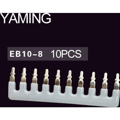 10PCS EB10-8 suit for UK-6N Edge Insert Type Connect Bar Short type Voltage Connection Terminal Parallel Bar Side 10P
