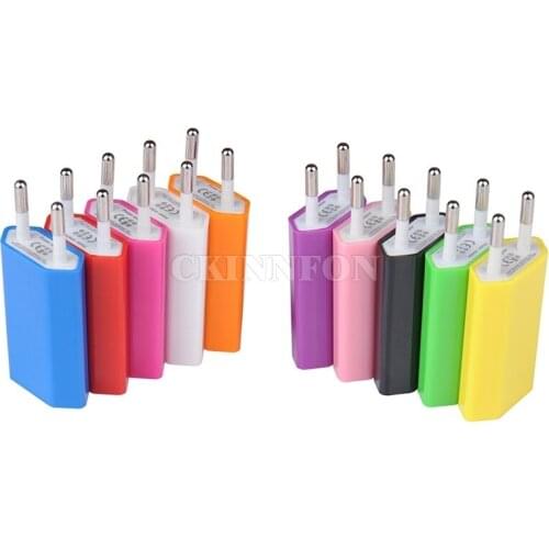 1000Pcs/Lot Universal USB Interface Home Travel Wall Charger Power Adapter 5V/1A EU Plug NEW