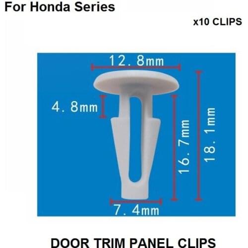 Car Styling x10pcs For Honda Hood seal strip plastic nail / Nylon Rivet Fastener Fender Retainer Push Clip
