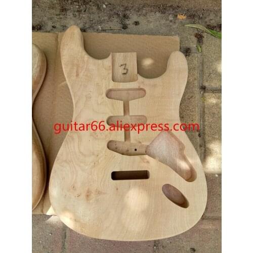 Free shipping new unfinished mahogany wood top for extra maple electric guitar body for sss pickup hole in stock BJ-6