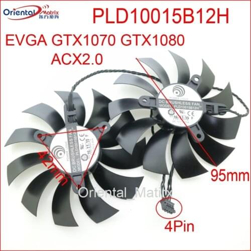 Free Shipping PLD10015B12H 12V 0.55A 95mm 4Pin For EVGA GTX1070 GTX1080 ACX2.0 Graphics Card Cooling Fan