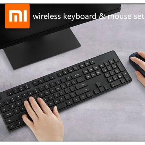 Xiaomi Wireless Keyboard Mouse Set Wireless Office Keyboard 104 Keys RF 2.4GHz For Windows PC Compatible USB Game Keyboard