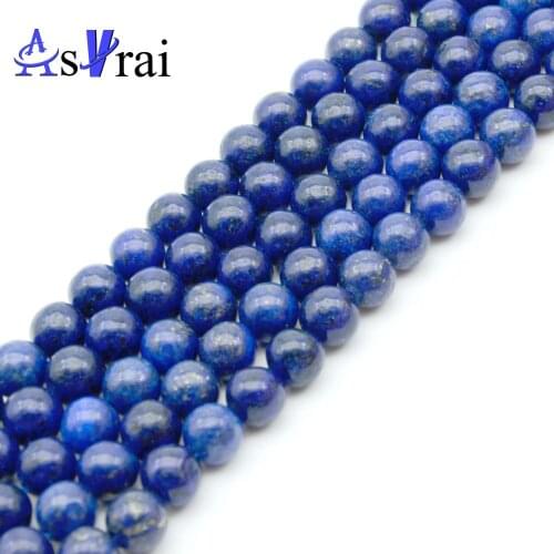 Natural Stone 4 6 8 10mm Lapis Lazuli Beads Round Loose Spacer Beads For Jewelry Making DIY Bracelet Necklace Accessories Charms