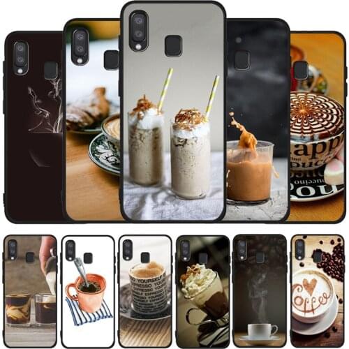 Art Delicious Coffee black soft phone Case For Samsung A10 20 30 40 50 30S 50S 60 70 M10 M30S M40 A31 51 71 A20E A10E A21S