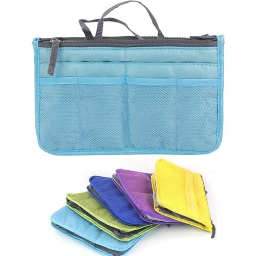 Brush Cosmetic Bag For Women Double Zipper Makeup Bag Toiletries Storage Bags Large Nylon Travel Kit Insert Organizer Beauty Bag