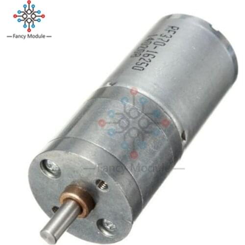 Low Noise Gear 25GA370 DC 12V 15 20 30 200 300 400 RPM Micro Speed Gear Motor Reduction Gear Motors With Metal Gearbox Wheel