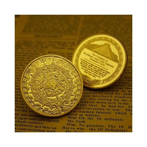 Maya Memorial Coin Gold/silver Physical Bitcoins Art Collection BitCoin coins collectibles