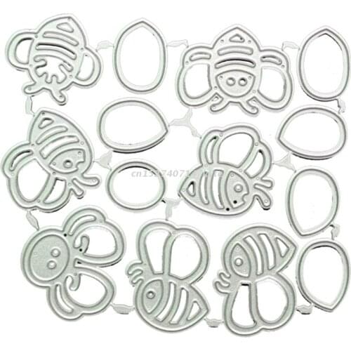 Cute Cartoon Bee Carbon Steel Cutting Dies DIY Scrapbooking Photo Album Embossing Paper Cards Making Stencil Decorative Cards