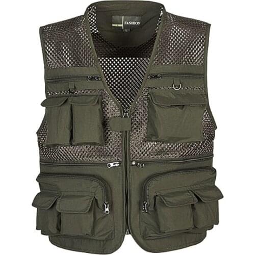 Multifunctional fishing vest Multi-pocket breathable multi-functional comfort outdoor camping rock climbing military vest