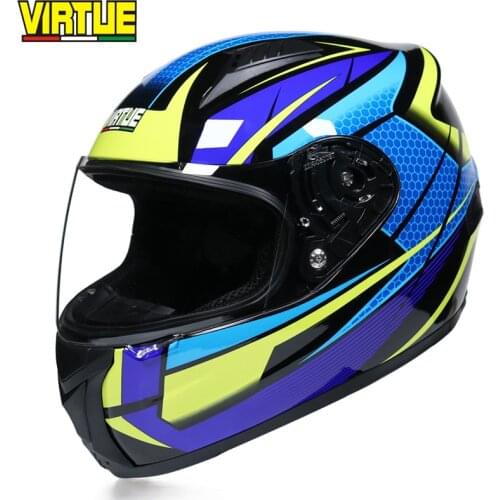 Virtue Electric Motorcycle Helmet Full Helmet Running Helmet Go Kart Race Helmet Can Be Used As Dot / ECE Standard