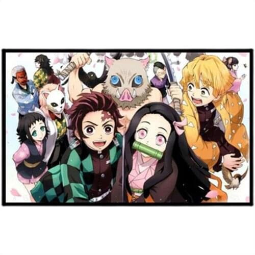 5D Diy Anime Demon Slayer Blade Round Diamond Painting Kit Mosaic Embroidery Home Decoration New Year Gift Wall Sticker