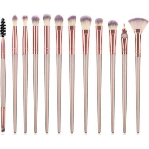 12Pcs New Product Makeup Brush Set Eye Brush Makeup Small Fan-shaped Brush Multifunctional Beauty Tool