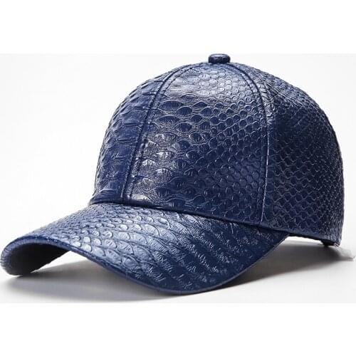 2021 New High Quality 6 Panel Leather Strap Hat Blank Waterproof Baseball Cap