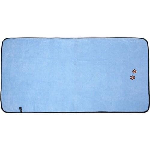 New Arrival Soft Cartoon Pet Dog Cat Superfine Fiber Towel Fast Dry Super Absorbent Hair Towels Cute Supplies Blue Pink Large