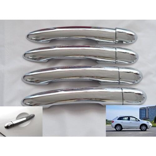 New ABS Chrome Car Door Handle Covers trim For Renault Koleos 2009 2010 2011 2012 2013 2014 Free Shipping
