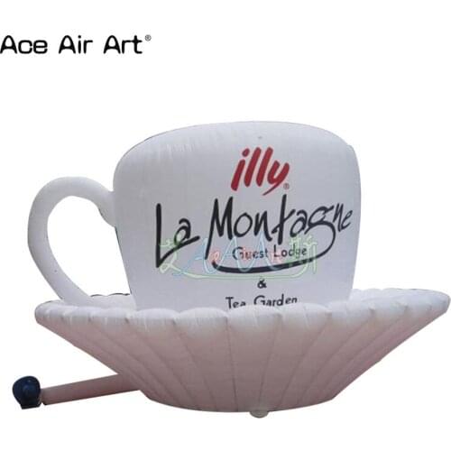 New design Simulated inflatable replica,inflatable Teacup/Coffee cup with own logos