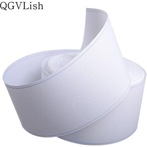 QGVLish 45M Woven Curtain Tape For Roman Circle Rod Tie Rings Curtain Accessories Ribbon Belt Curtain Drapery Holes Sunscreen