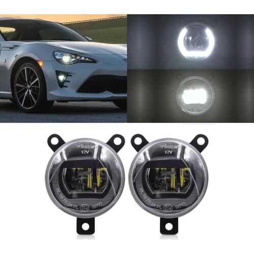 Fits For Subaru BRZ 2017- For Toyota GT86 2017- DRL Halo Led Front Fog Light Assembly Kits Auto Daylights