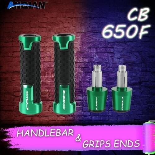 LOGO whit "CB600F" For HONDA CB600F 2007 08 09 10 11 12 2013 Motorcycle CNC Handlebar Grips and Handlebar Grips ends Accessories
