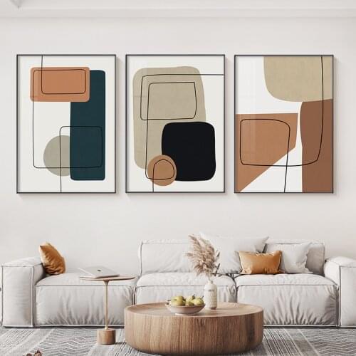 Nordic Modern Geometric Abstract Canvas Painting Wall Art Print Poster Picture Decorative Painting Living Room Home Decoration