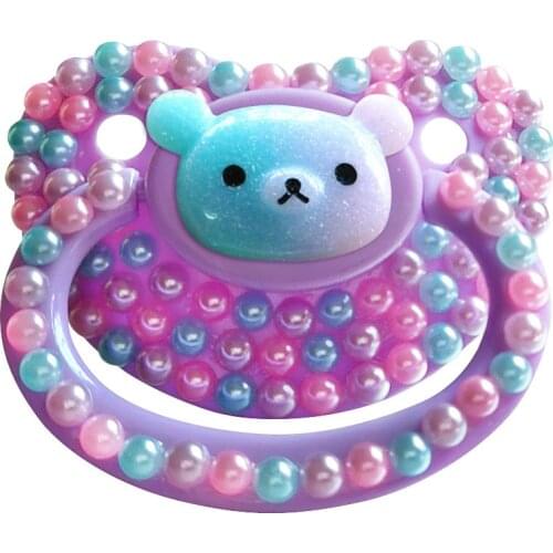 2021 Adult Baby Size Pacifier DDLG Soft Silicone Daddy Girl Dummy Dom Little Space Princess Bear Dinosaur Bow