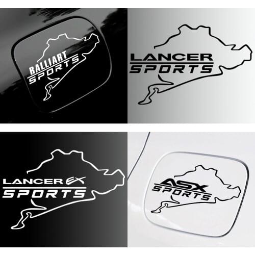 Car styling for Mitsubishi ASX Lancer Pajero Outlander L200 EVO Ralliart Etc Car fuel tank cap sticker body modification decals