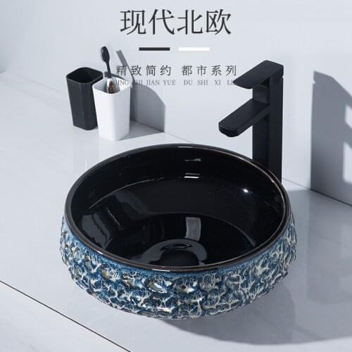 Light luxury style Nordic platform basin balcony washbasin Creative bathroom ceramic washbasin single basin washbasin pool