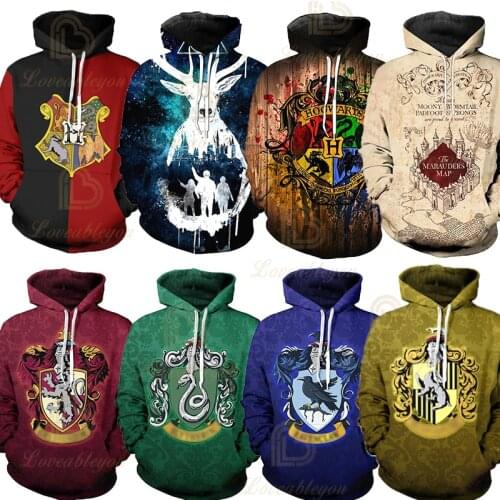 Men Printed Sweatshirt Hoodies Women/Men Deathly Hallows For Lady Hoodie Sweatshirts Fashion Polyester Jacket Coat