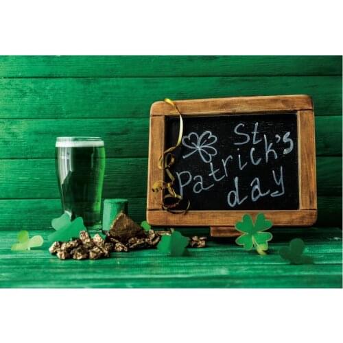 Blackboard Happy Saint Patricks Day Festival Backdrop Beer Photography Background Celebration Photo Booth Studio Decor