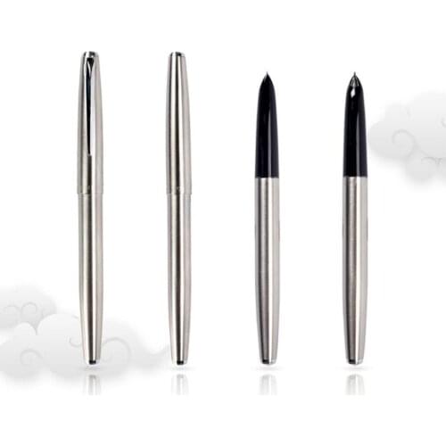 High Quality Smooth Slim Silver Deluxe Jinhao 911 Fountain Pen 0.38mm Nibs For Fountain Pens Extra Fine Nib Ink Fountain Pens