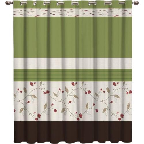 Vintage Flower Green Window Curtains Dark Curtains Bedroom Indoor Decor Kids Curtain Panels With Grommets Window Treatment Ideas