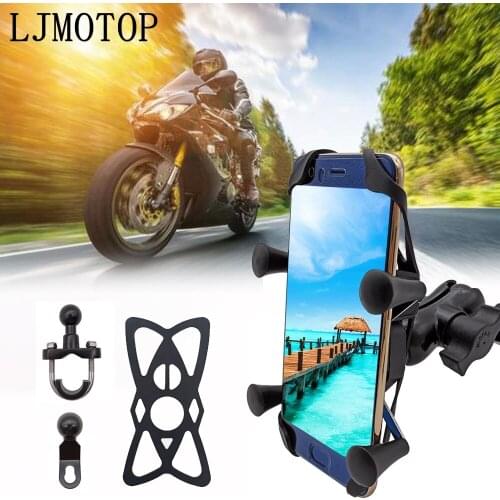 Chargeable Motorcycle GPS Phone holder Wired USB Universal Mount For YAMAHA FZR400 RR / RRSP XMAX 300 IRON MAX FZ600