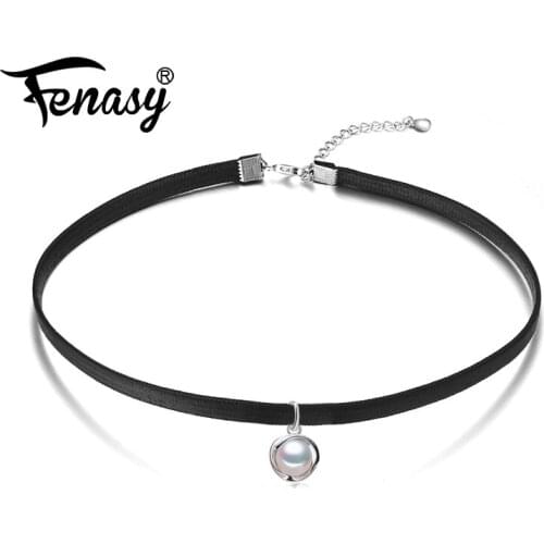 FENASY Pearl necklace natural White pearl chain necklace bead Necklace Chokers Necklace Wedding Event Wedding Fine Jewelry